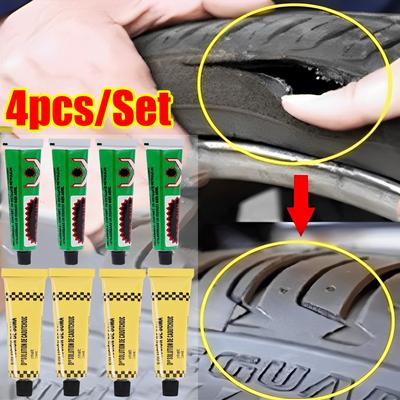 1/4 Stück Reifenreparaturkleber Auto Motorrad Fahrrad Rad Reparatur Schlauchreifen Loch Gummikleber Werkzeuge Autozubehör