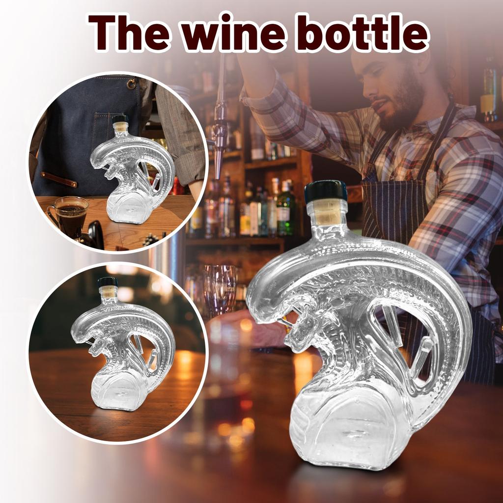 Funny French Whiskey Bottle,3D Engraved Shaped Whiskey Glasses,Dog Whiskey Wine Glass Bottle,Fanyil Eaglory,Unique Wine Decanter,for Men