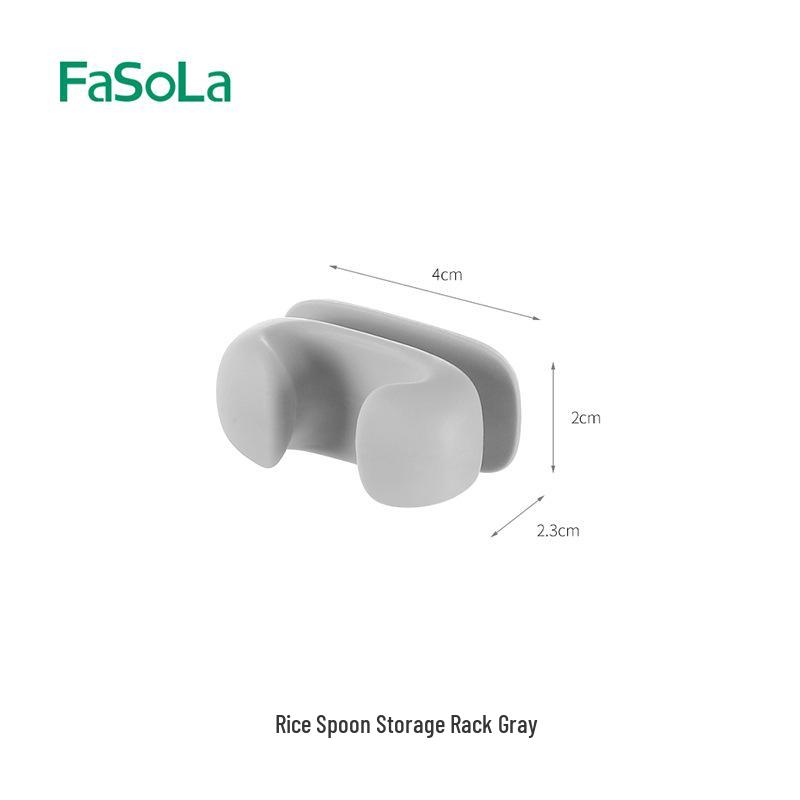FaSoLa Wall-Mounted Adhesive Rice Spoon Holder & Storage Rack