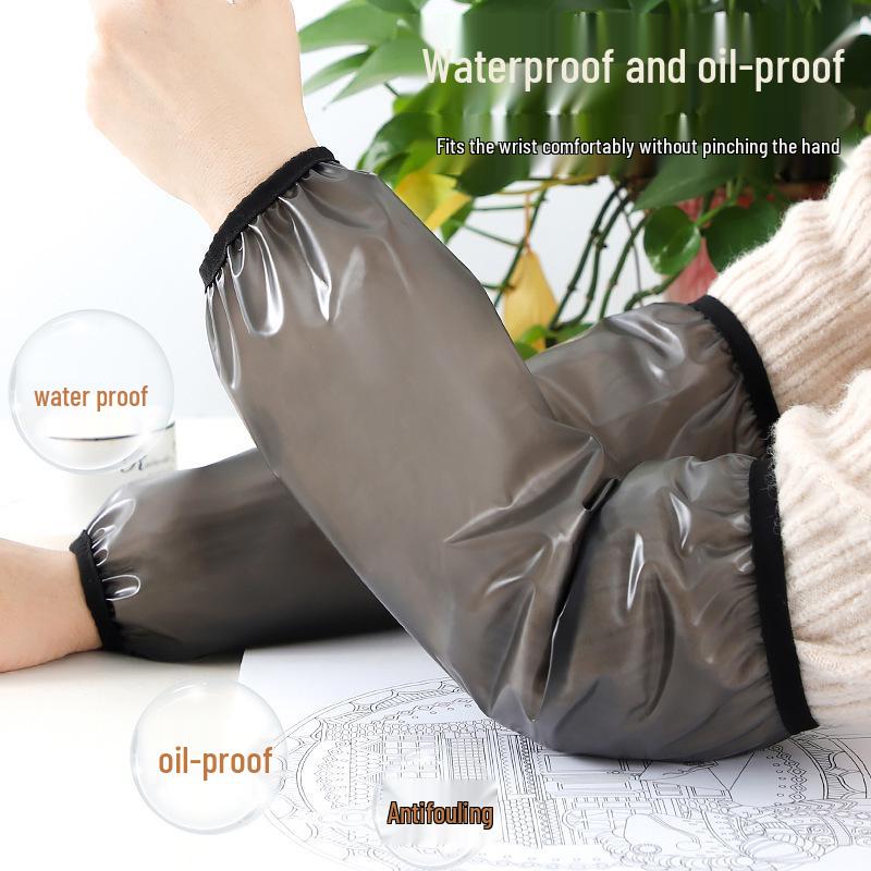 Transparent TPU Waterproof and Oil-resistant Kitchen Sleeves - Durable, Stain-proof, and Thickened for Adult Protection
