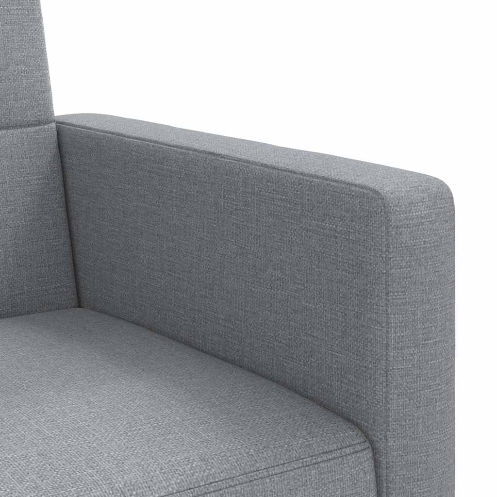 Sofa Bed with Cushions Light Grey Fabric