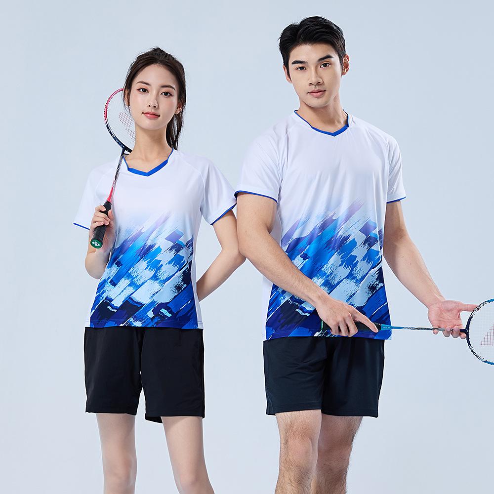 Quick-Dry Breathable Badminton & Volleyball Unisex Training Uniform Set with Printed Numbers