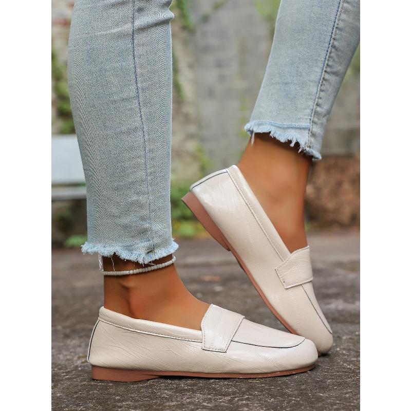 Soft-soled Single Shoes Women's 2025 Autumn New Flat Plus-size One-foot Lazy Beanie Shoes