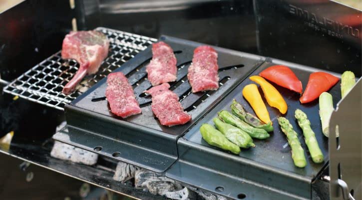 Uniflame Firewood Grill Solo Stick Turbo II Stainless Steel Stove for Campfire and Charcoal Solo Camping & (682999 & 632048) Cooking,