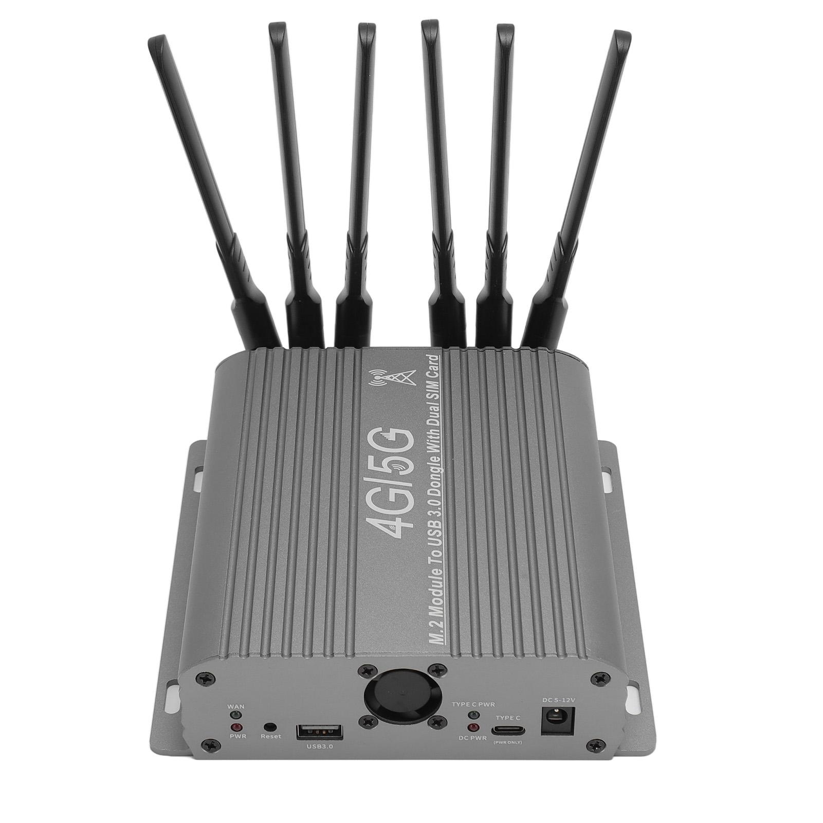 

Модуль 4G 5G до адаптера USB 3.0 Подвійний вентилятор охолодження Антена з високим коефіцієнтом посилення 2 гнізда для SIM-карт Модуль M.2 до