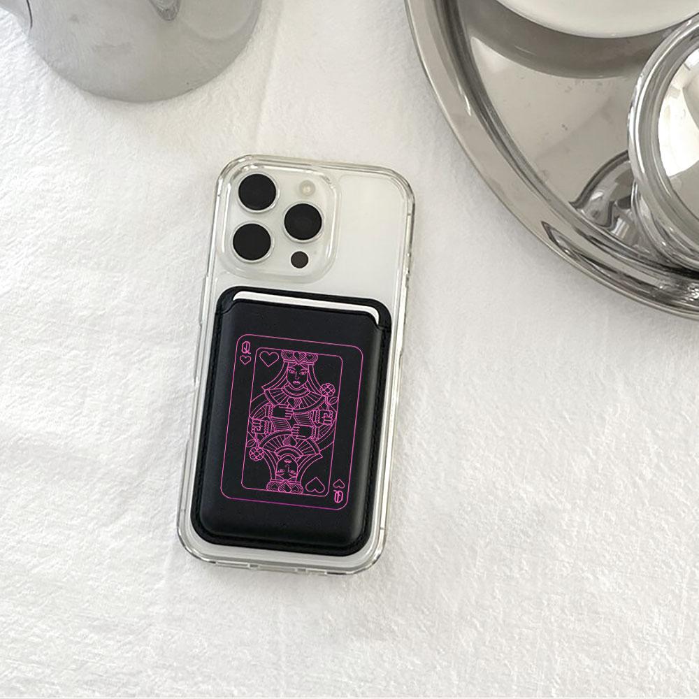 Poker Pattern For Magsafe wallet Magnetic Card holder Phone Case For iPhone 16 13 16 15 12 14 17 Pro Max Case 16E 15 Plus Cover