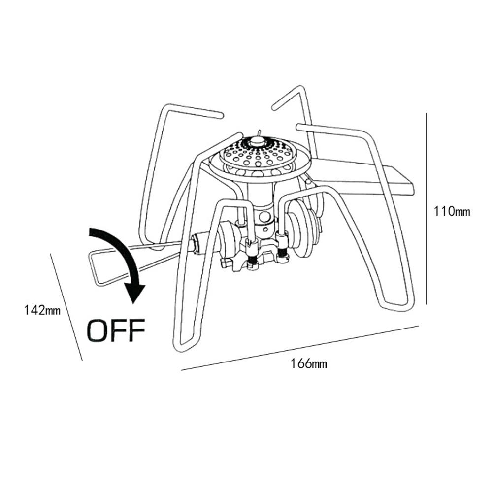 Portable Camping Stove Lightweight Backpack Hiking Gas Furnace Outdoor Tourist Cooker Parts Picnic Hiking Survival Cookware
