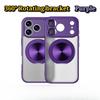 Trendy Magnetic 360° Rotating Bracket Case For IPhone 17 Air 16E 15 14 Plus 13 Pro Max Shockproof Matte Full Lens Protect Cover