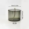 1PC Table Candle Rustic Oil Lamp with Wick Home Decoration Grey Green Cylindrical Transparent Glass Candlestick Christmas Dinner