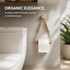 Wall Mounted Toilet Paper Holder Wood  Rope Towel Rack Toilet Roll Holder  Bathroom Kitchen Brdroom