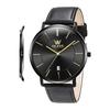 OLEVS Men's Watch 40mm Thin Case | Date Display & 30m Water Resistant Leather Strap | Business & Casual Multiple Colors Available Lightweight 35g