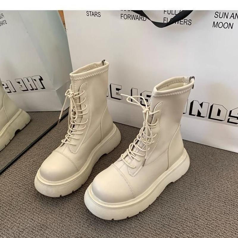 thick-soled Martin boots women's new spring and autumn single boots short boots sweet cool thin short boots