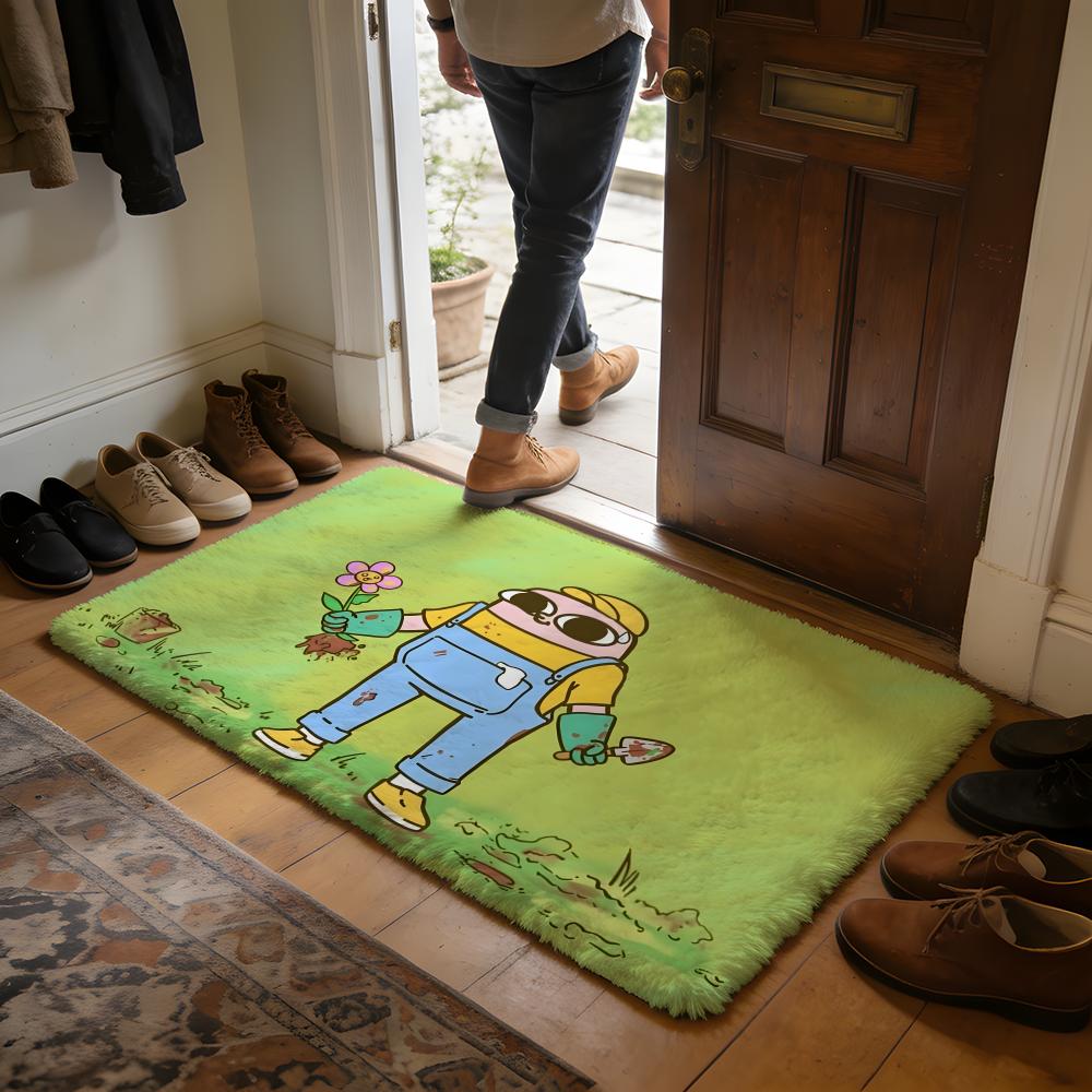 Anime Cute KketnipzS Floor Mat Soft Flannel Absorbent Mat Non-Slip Rug Home Bedroom Bathroom