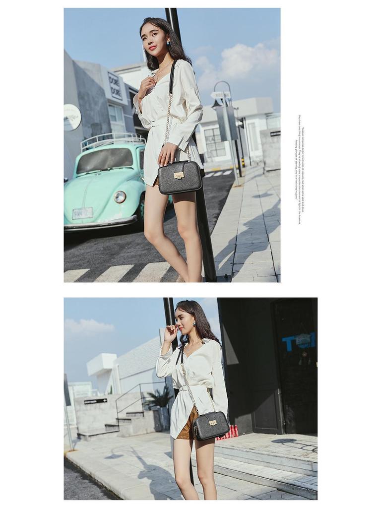 Korean Style Versatile Three-Layer Chain Crossbody Bag - Spring 2019