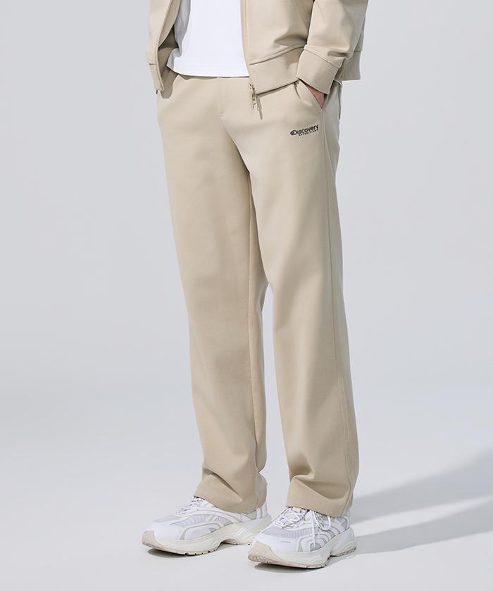 DISCOVERY EXPEDITION Men'S Tech Knit Training Loose Tapered Pants (Beige2)