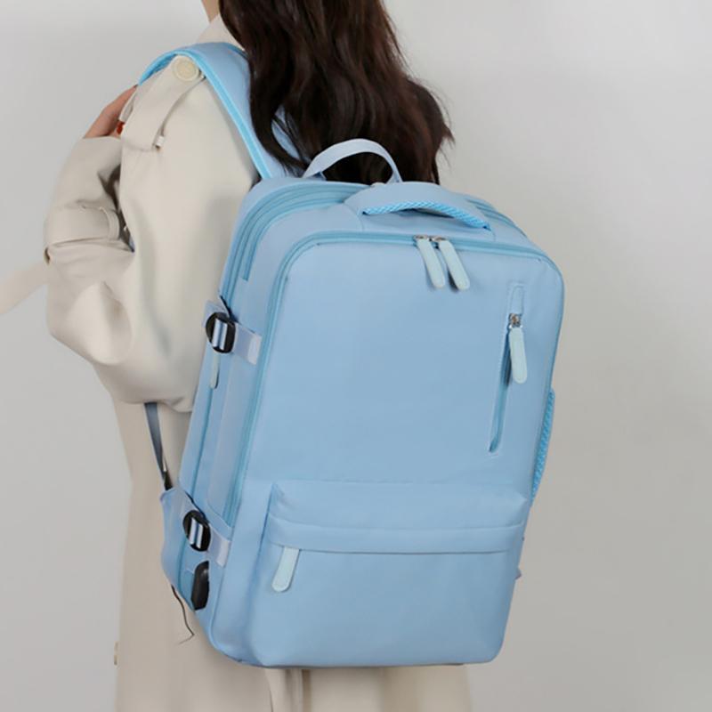 2025 New Waterproof Travel Backpack Large-Capacity Multi-Functional USB Computer Business Bag Macaron Backpack Lightweight Expandable Schoolbag