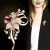 Luxury Temperament Zircon Flower Brooches Versatile Shiny Corsage Wedding Clothing Accessories Gifts For Women Girls Fashion
