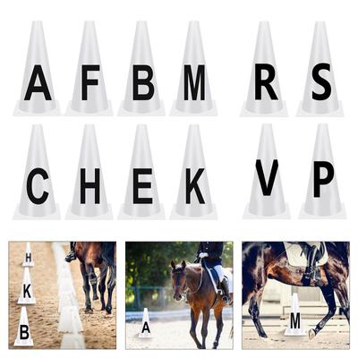 4/8pcs Letters Dressage Cones Equestrian Athletes Training Cones Portable Dressage Cones Horse Training Equipment