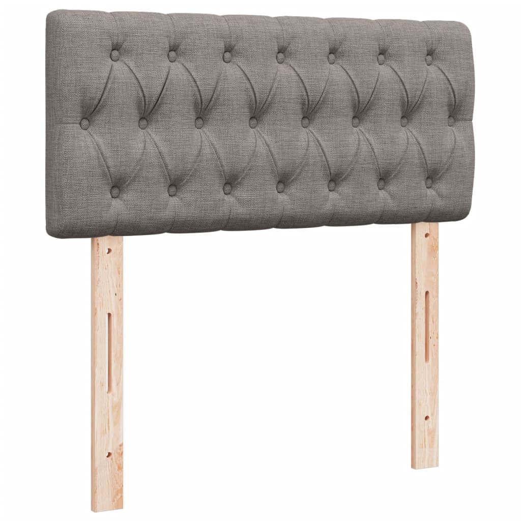 Box Spring Bed with Mattress Taupe 90 x 190 cm Fabric