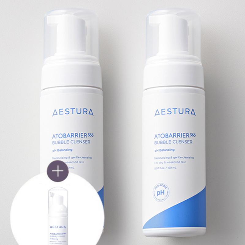 [Estra] Atobarrier 365 Bubble Cleanser 150ml x 2 Set (+ 50ml Cleanser Free)