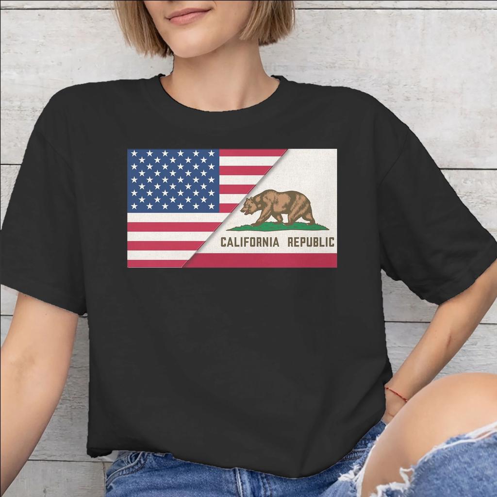 Republic California Accessories Men Women T Shirt Cotton Tee Print Tops Tshirt