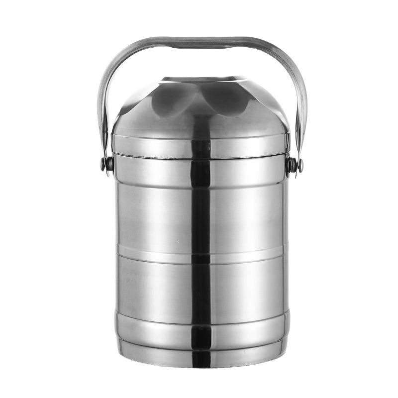 Large Capacity Stainless Steel Insulated Food Container - Multi-Layer Bento Box with Handle