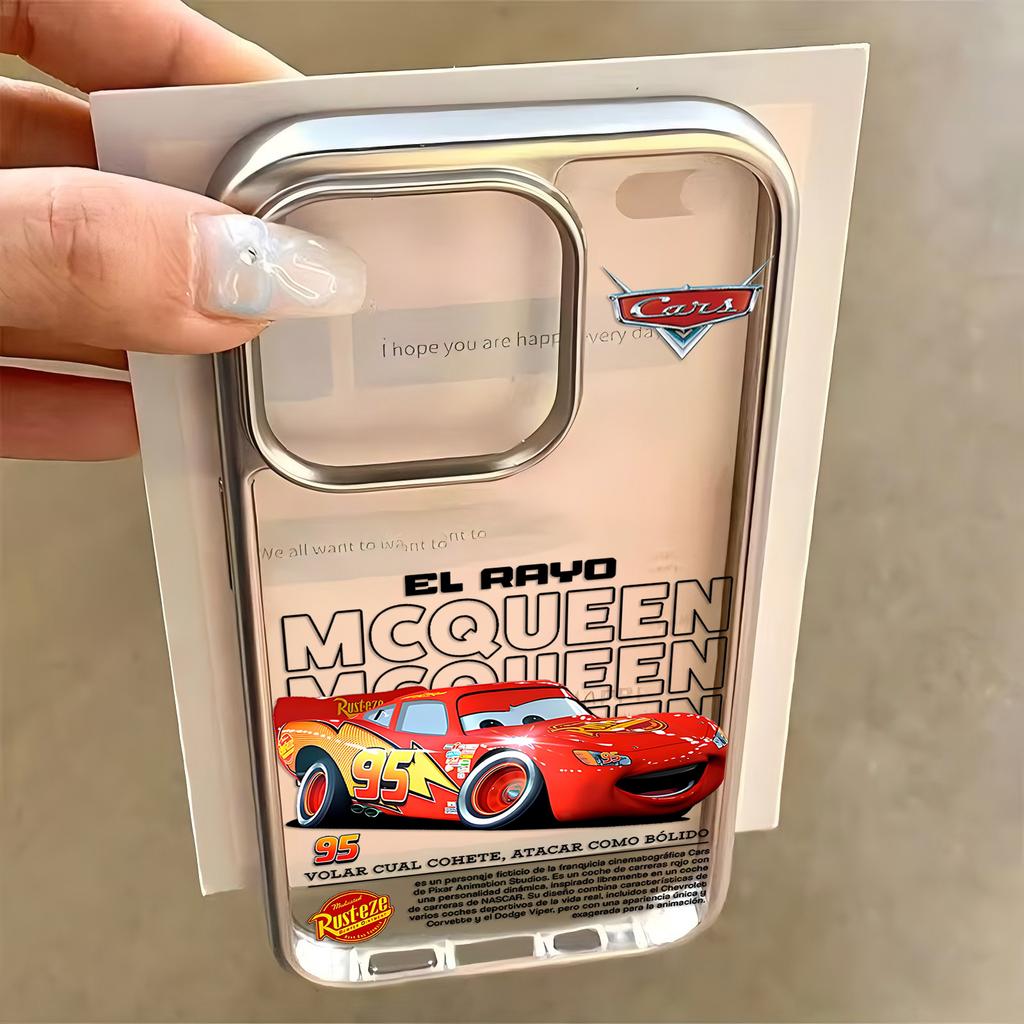 Cars L-Lightning M-McQueen Phone Case for iPhone 17 16e 16 15 14 13 12 11 Pro Max X XR Air Plus Luxury Clear Soft Back Cover