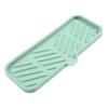 1pc Silicone Soap Dish Short Long Anti-slip Quick Drain Soft Rectangle Multi-functional Soap Holder Tray Box Bathroom Supplies