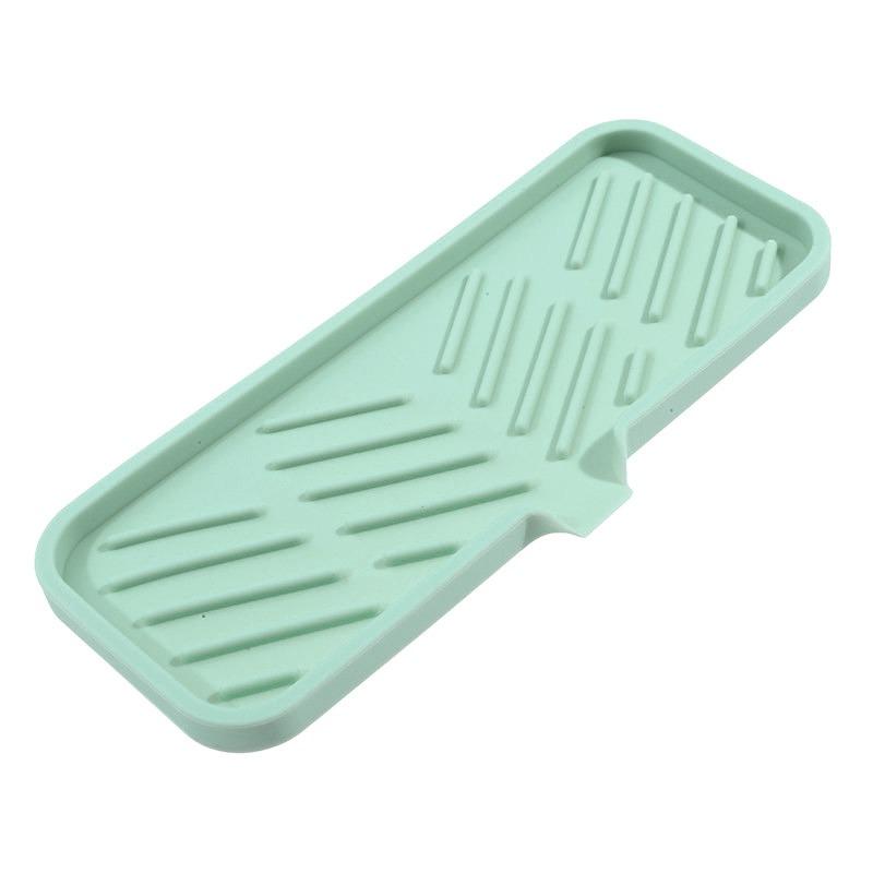 1pc Silicone Soap Dish Short Long Anti-slip Quick Drain Soft Rectangle Multi-functional Soap Holder Tray Box Bathroom Supplies