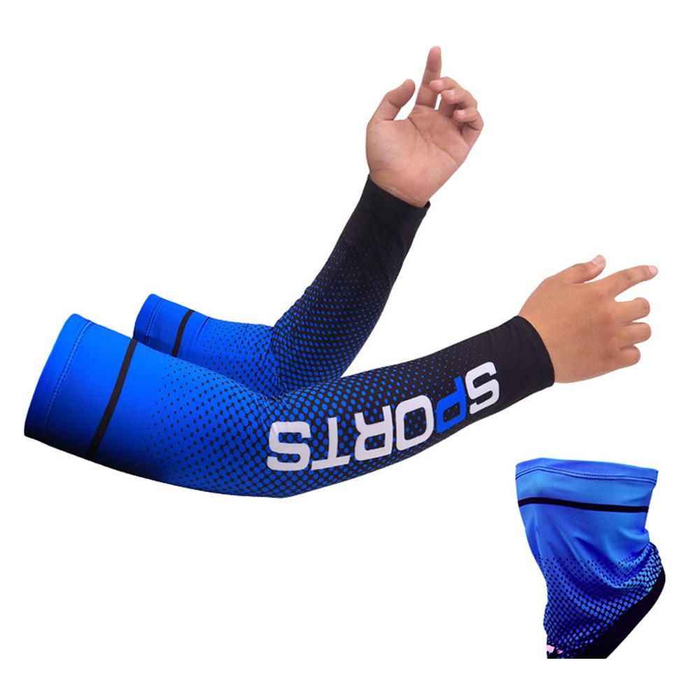 Summer Ice Silk Sleeve Mask Outdoor Activity Fishing Biking Quick-drying Mask Anti-UV Fishing Sleeves Breathable Sun Protection J8N8