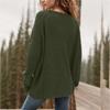 Women's Fashion Loose Lazy Style Round Neck Solid Color Long Sleeve Knitted Sweater