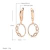 Kienl Trendige Rosegold Ethnische Braut Ohrhänger für Damen Vintage Hochzeit Natürlicher Zirkon Englische Ohrringe Täglicher Schmuck