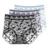 Intimo da Donna a Vita Alta in Pizzo, Slip in Rete Trasparente, Mutandine Sexy Traspiranti Elasticizzate, Lingerie Taglie Forti L