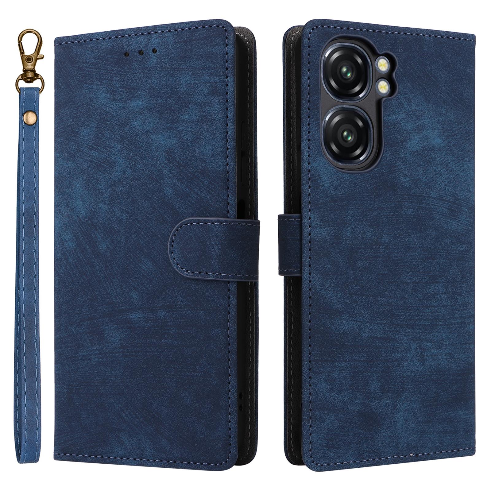 

Для Oukitel C58 Pro/C58 Чехол-кошелек Блокировка RFID Обложка из ПУ кожи Подставка Вид Blue