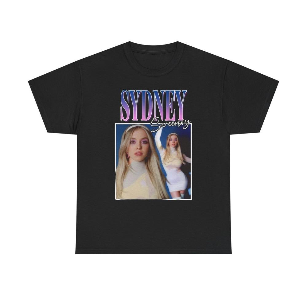 Sydney Sweeney Retro Graphic T-Shirt Comfy Cotton Tee Brand NEW Unisex T-Shirt XXL
