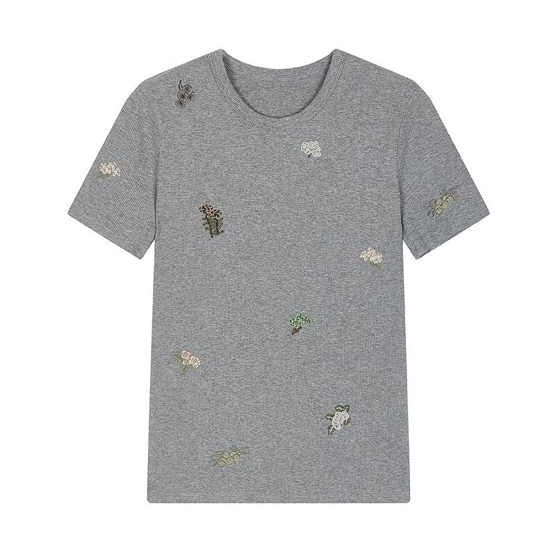 JNBY Slim Fit Round Neck Short Sleeve T-Shirt