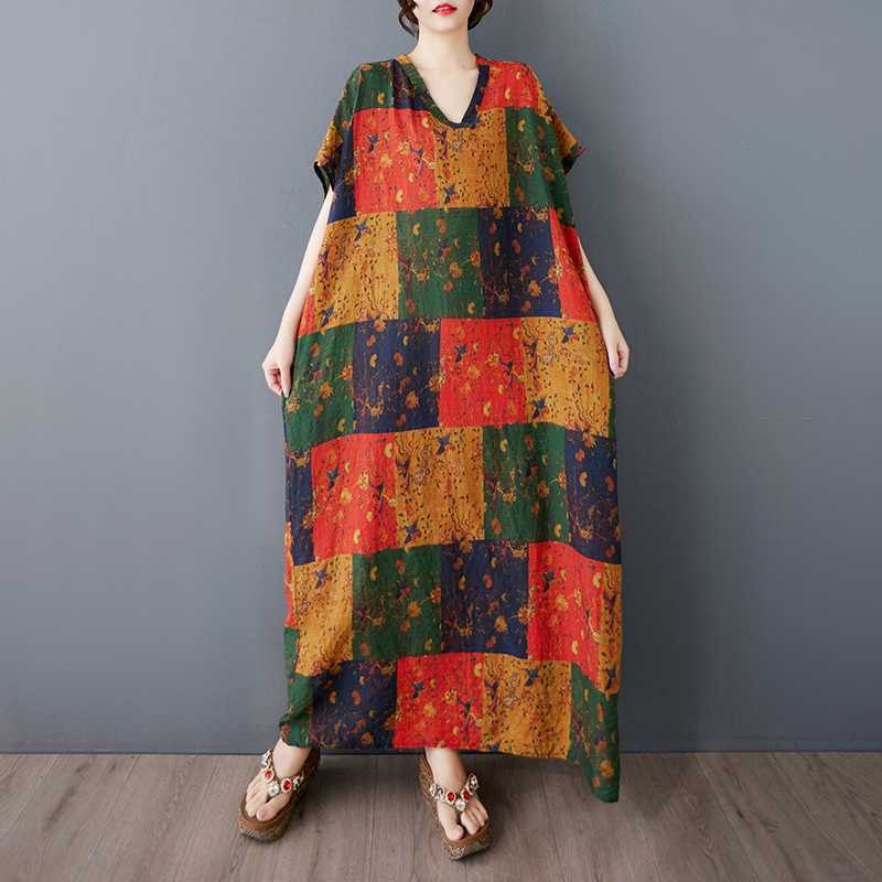 Ladies Look Thin, Cotton and Linen Retro Long Skirt, Extra Long Robe