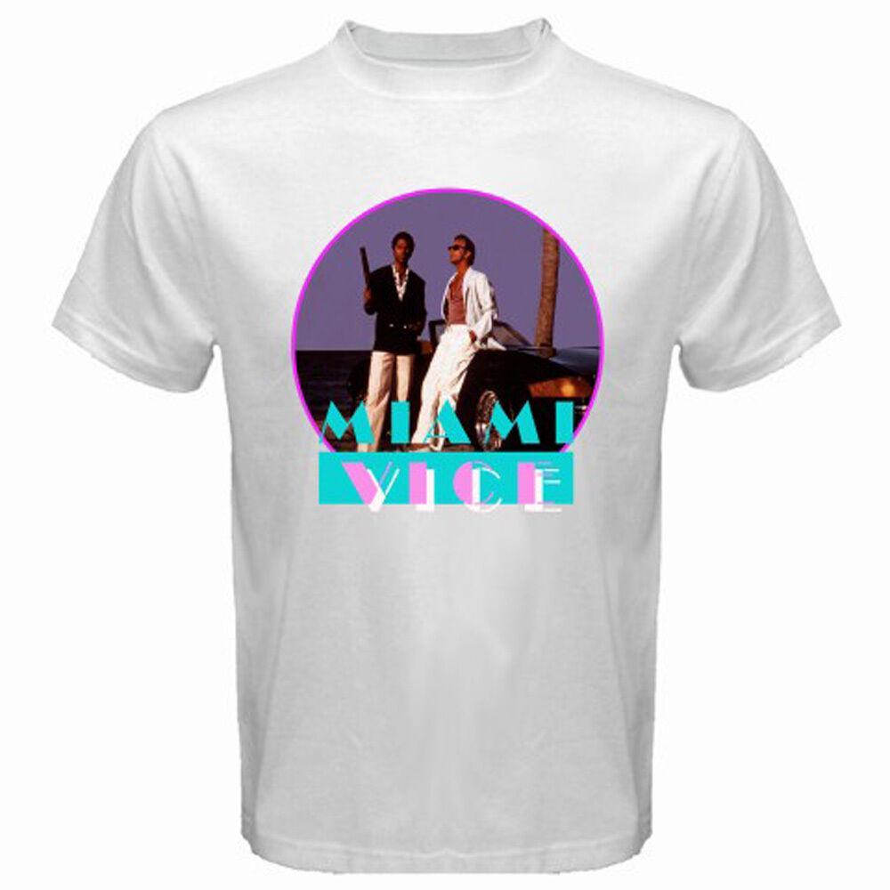 

Белая футболка унисекс MIAMI VICE Retro TV Series Don Johnson