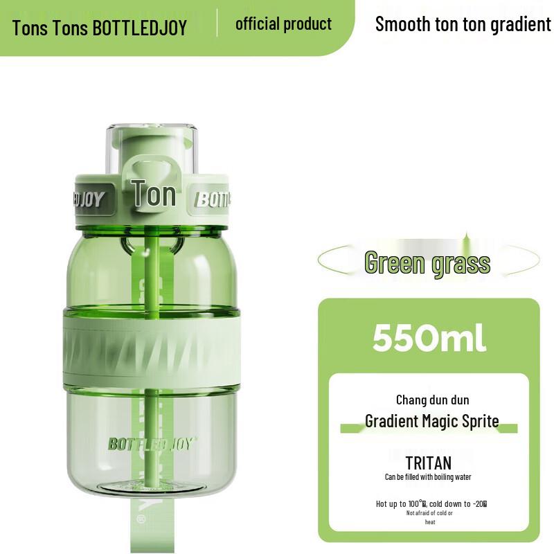 BOTTLED JOY Large Capacity Dual-Drink Sports Water Bottle
