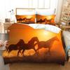 Dropshipping King Size Bedding Set Duvet Cover Pillowcases Horse Housse De Couette Queen Sze High-Quality Home Textile 240X220