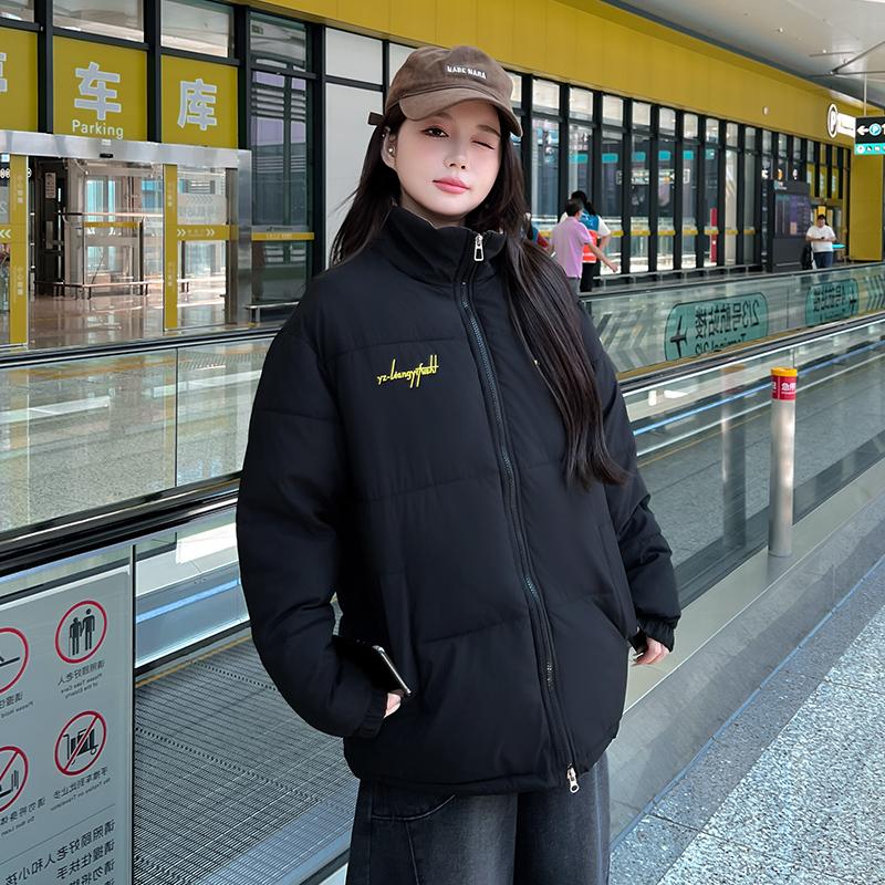 Autumn Winter Thicken Warm Parka Women Casual Sweety Solid Color Big Pocket Loose Jackets Outwear