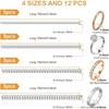 12pcs A Pack of 4 Sizes Ring Adjusters Transparent Spring Rope