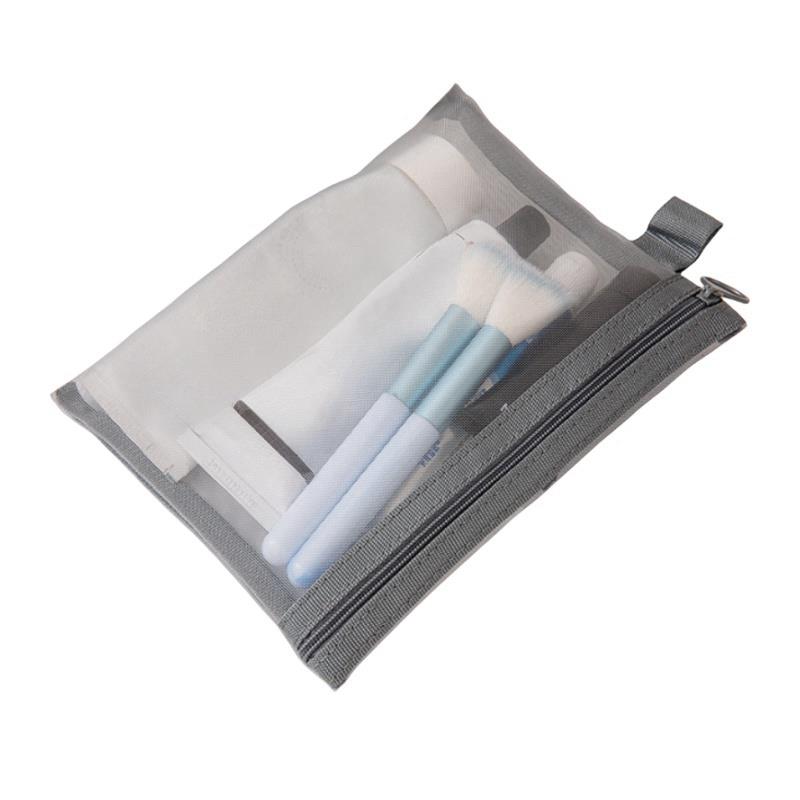 1/3PC Women Mesh Cosmetic Bag Travel Storage Makeup Bag Organizer Female Make Up Pouch Portable Small Large Toiletry Beauty Case