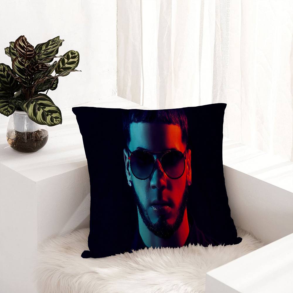Classic Rapper Anuel AA Music Cushion Cover Pillowcase Upholstery Sofa Throw Pillow Home Decor Pillowcas