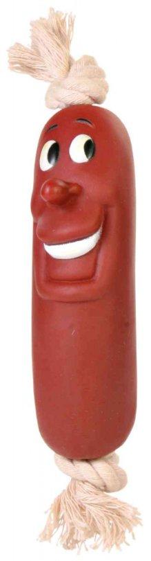 Trixie | Vinyl Sausage with Rope 11cm - Sausage with Rope 11cm
