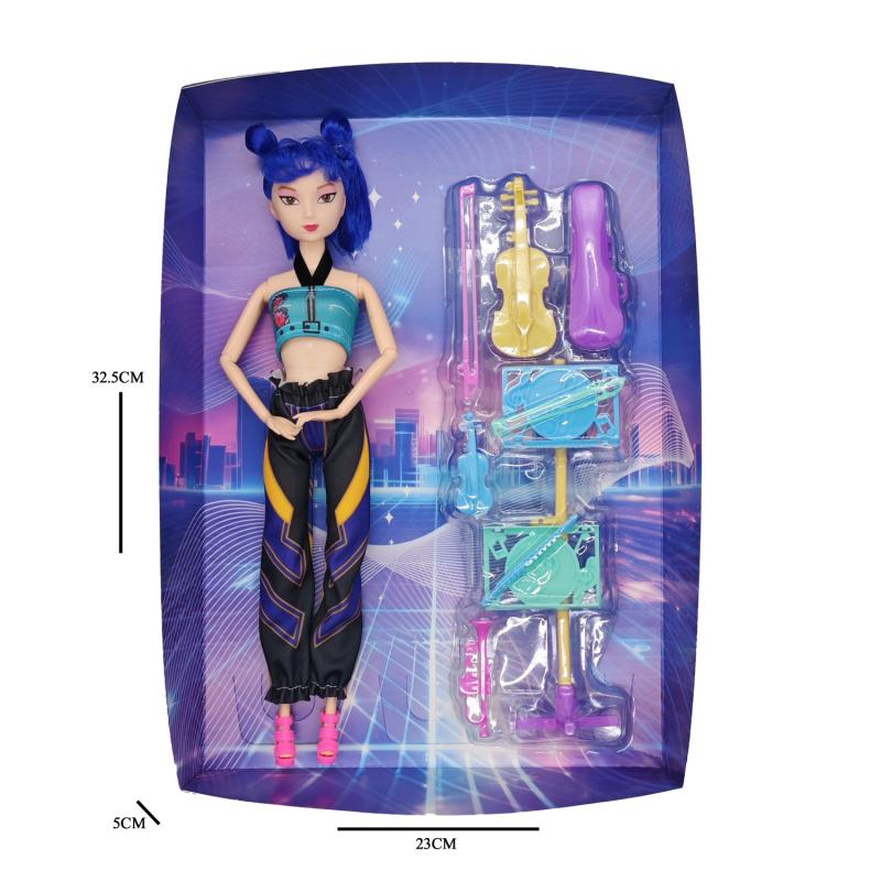 32cm Girl Group Doll, Witcher Music Accessory Set, Theme Toy, Plastic Material