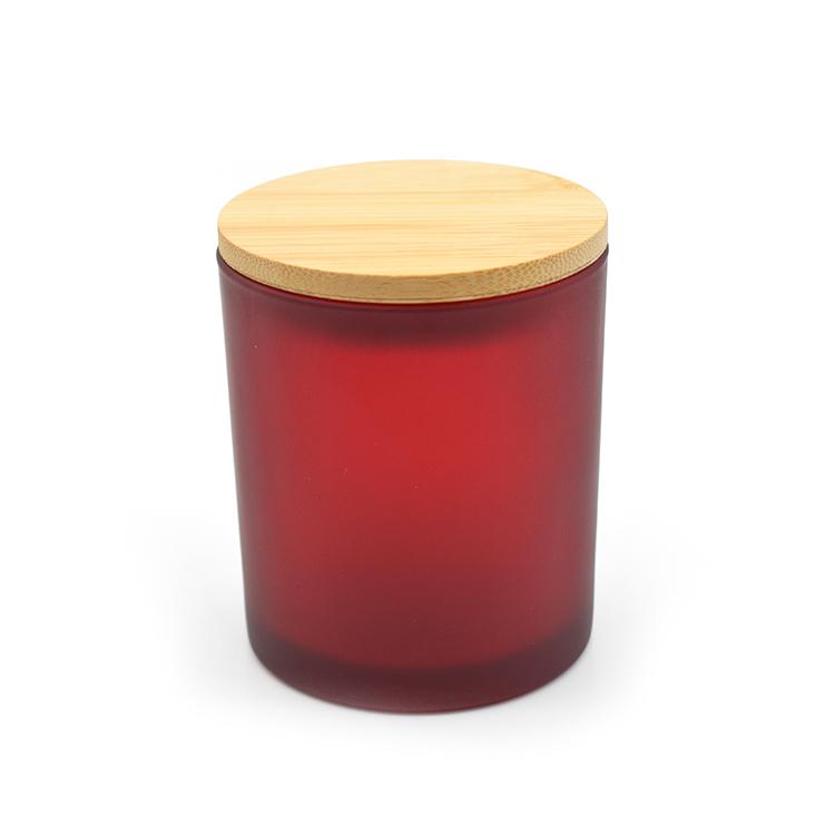 Custom Matte Frosted Empty Luxury Candle Jars Containers With Bamboo Wooden Lid роза марена