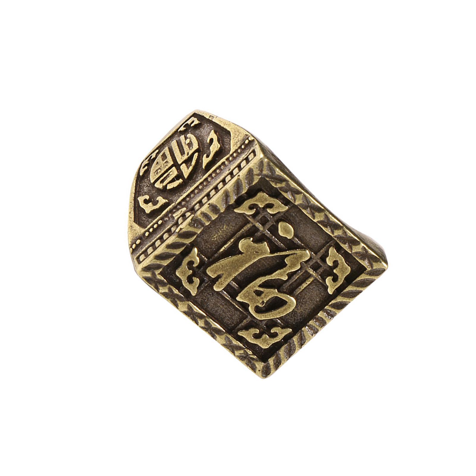 

Винтажное латунное кольцо богатства ручной работы, антикварное украшение с состаренной патиной для мужчин, в стиле ретро, коллекционный уникальный аксессуар 1