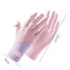 Women UPF 50+ Sun Protection Gloves, Breathable Ice Silk Gloves with Flip Touchscreen Fingers, Anti-Slip for Driving, Cycling, Outdoor