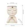 1pc Figura Vaso di fiori Donne Faccia Statua Vaso Fioriera Ornamenti per interni ed esterni Decorazioni per la casa Giardino Patio (4,7*7,3*3,4 pollici)